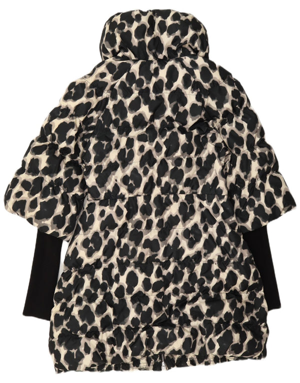 Karen Millen Γυναικείο παλτό UK 12 Medium Black Animal Print Polyester