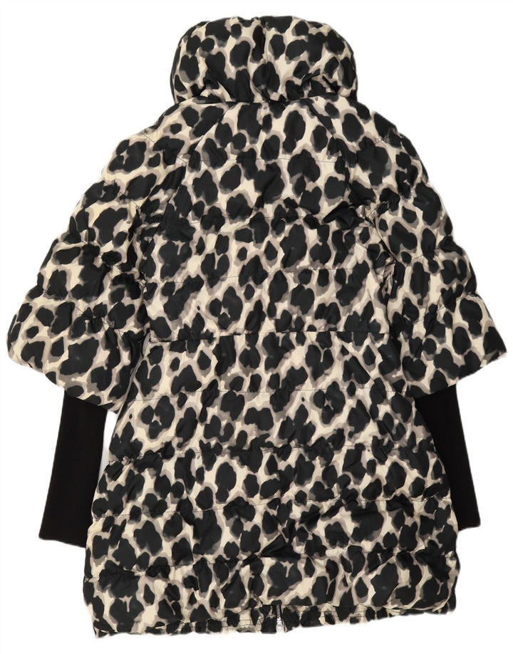 Karen Millen Γυναικείο παλτό UK 12 Medium Black Animal Print Polyester