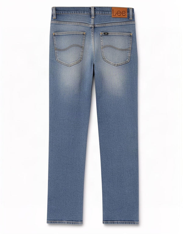 Lee Mens Brooklyn Straight Jeans W32 L32 Blue Cotton