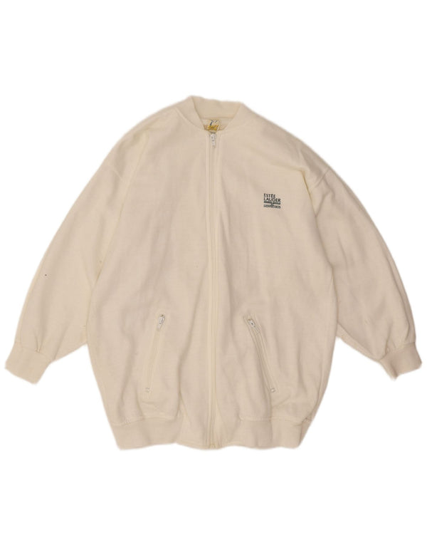 Vintage ανδρική αθλητική φόρμα Top Jacket Μεσαίο λευκό βαμβακερό