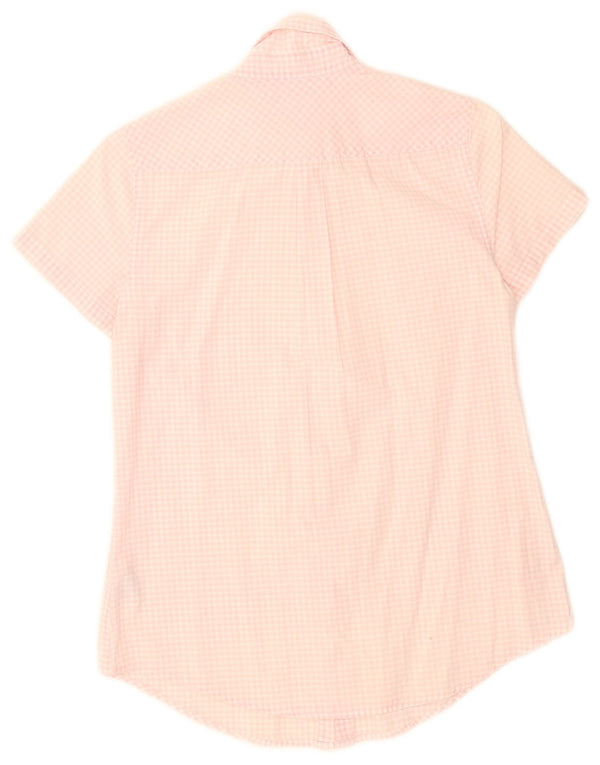 Γυναικείο κοντομάνικο πουκάμισο Tommy Hilfiger US 4 Small Pink Gingham