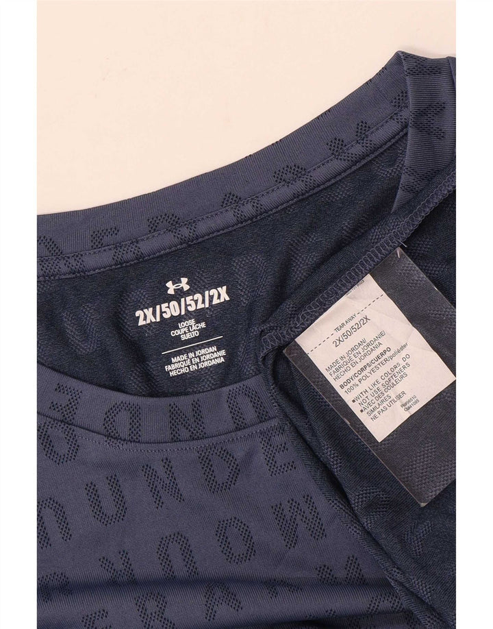 Under Armour Ανδρικό γραφικό T-Shirt Top 2XL Navy Blue Polyester