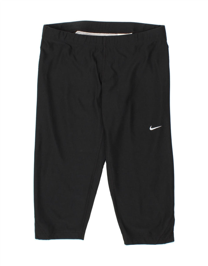 NIKE Womens Dri Fit Capri Leggings UK 10 Small Black Polyester Vintage Nike and Second-Hand Nike from Messina Hembry 