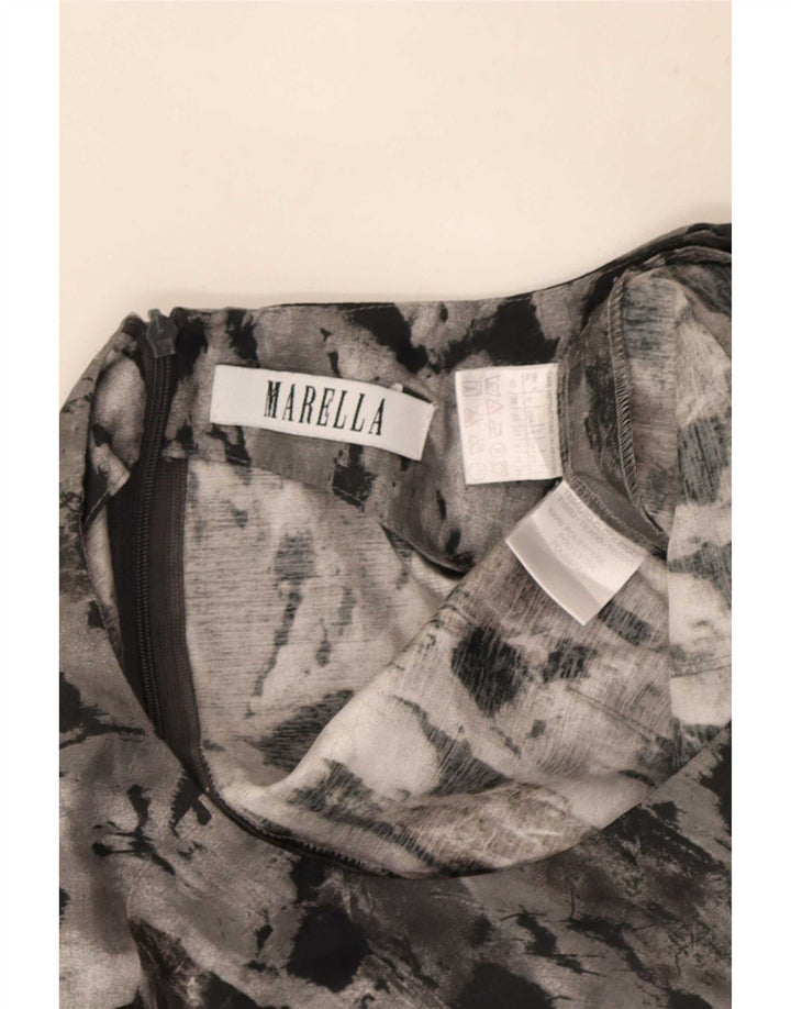 Γυναικείο αμάνικο φόρεμα Marella με μοτίβο UK 12 Medium Grey
