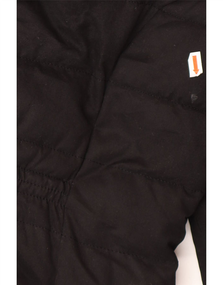 Superdry γυναικείο μπουφάν Duffle με κουκούλα UK 12 μεσαίο μαύρο πολυεστέρα
