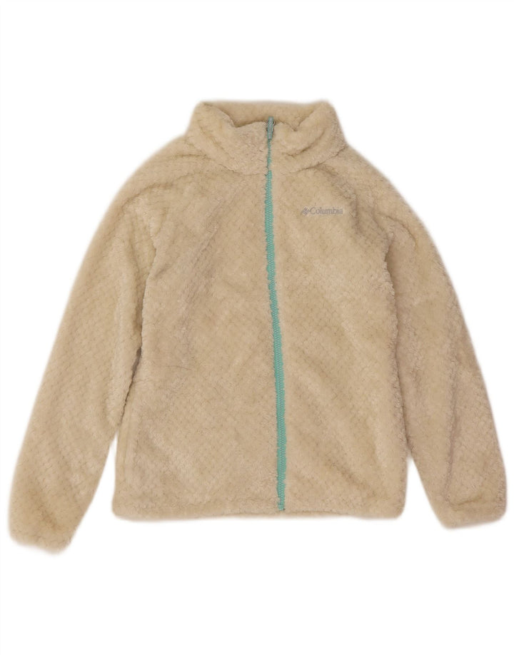 Columbia Girls Fleece Jacket 14-15 ετών Larg Off White Polyester