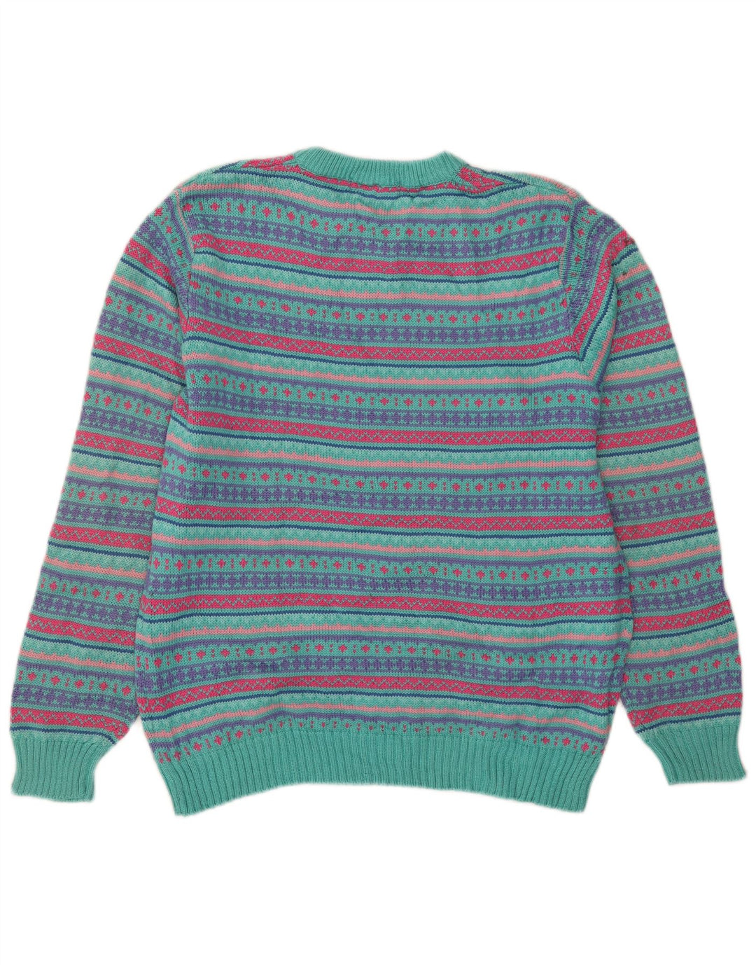 Ανδρικό πουλόβερ L.L.Bean Crew Neck Jumper Μεγάλο πολύχρωμο μαλλί Fair Isle