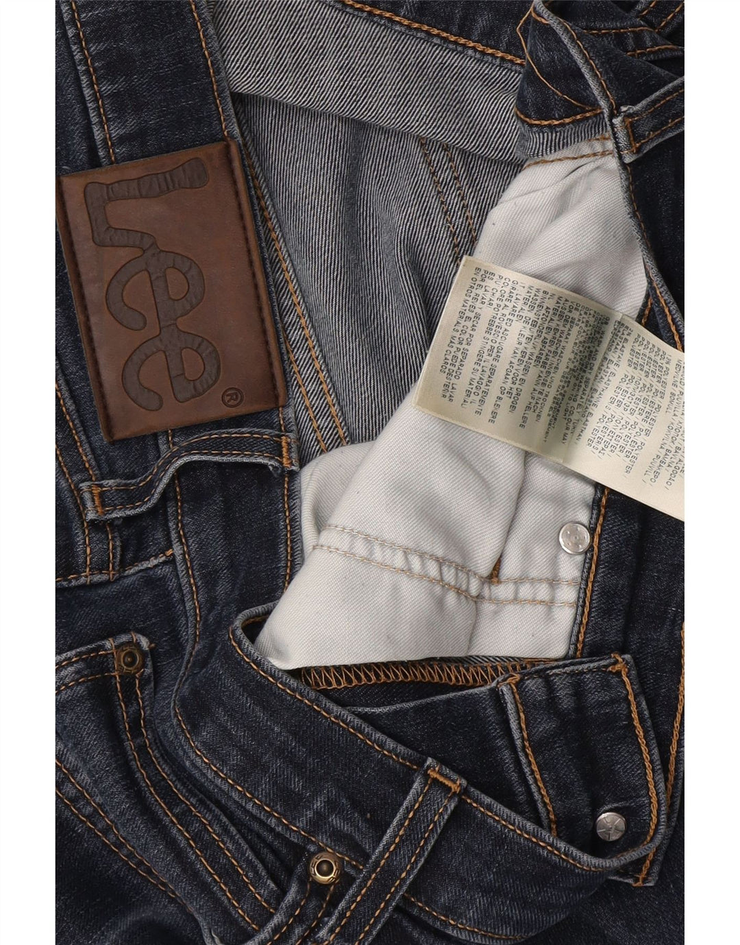 Lee Mens Luke Slim Jeans W32 L32 Navy Blue Cotton