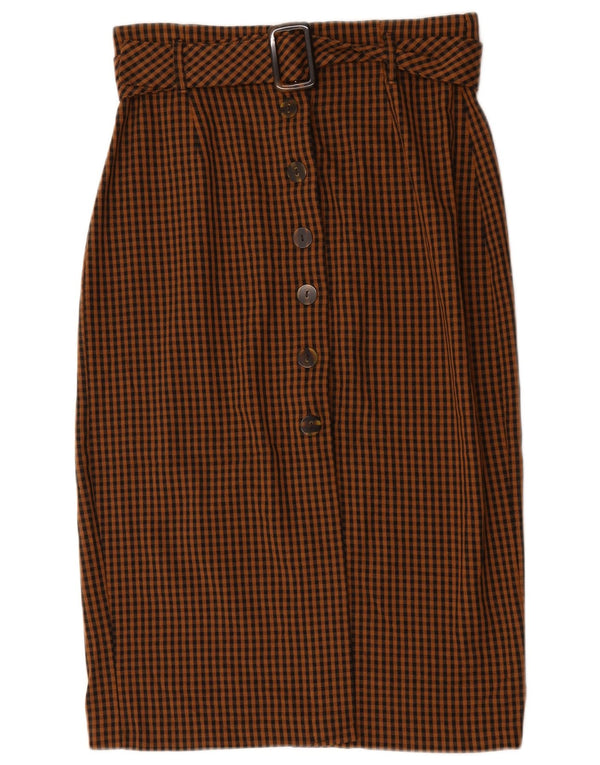 Zara Γυναικεία Μίνι Φούστα Trafaluc Μεγάλη W32 Καφέ Gingham
