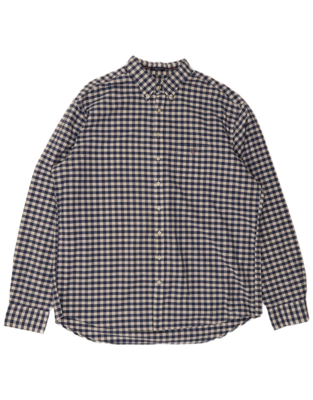 Ανδρικό πουκάμισο Gant Regular Fit 3XL Blue Gingham Cotton