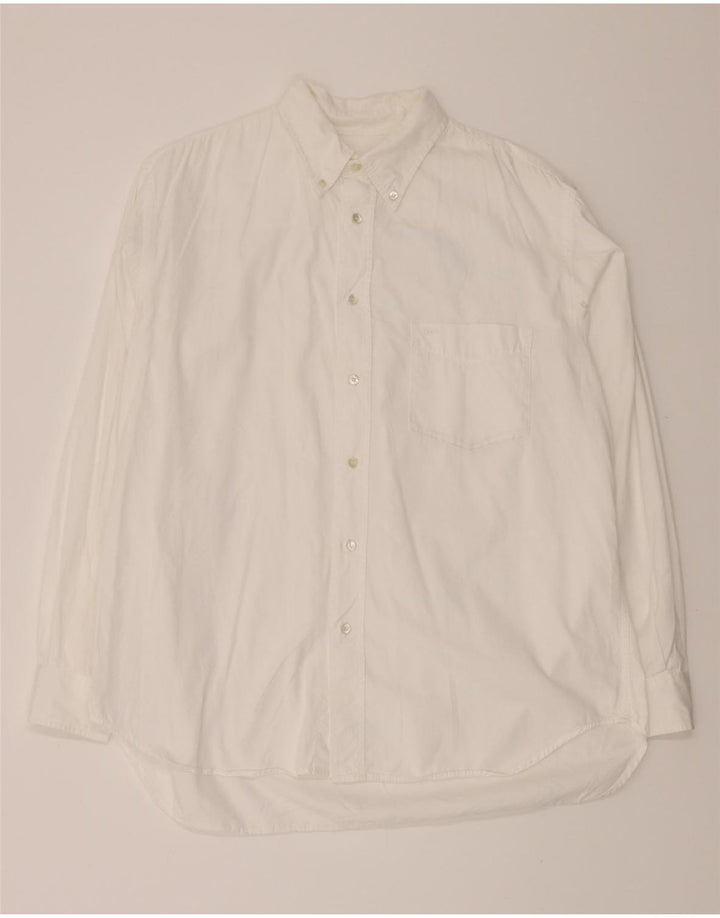 GAS Mens Shirt 2XL White Cotton Vintage Gas and Second-Hand Gas from Messina Hembry 
