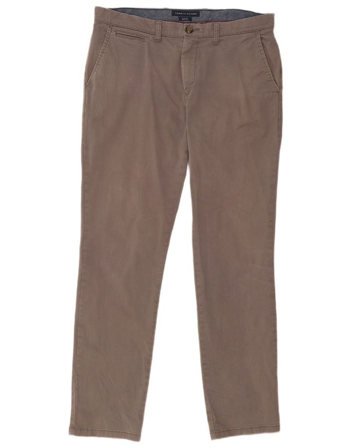 TOMMY HILFIGER Ανδρικό παντελόνι Chino Slim Fit W36 L31 Γκρι βαμβακερό