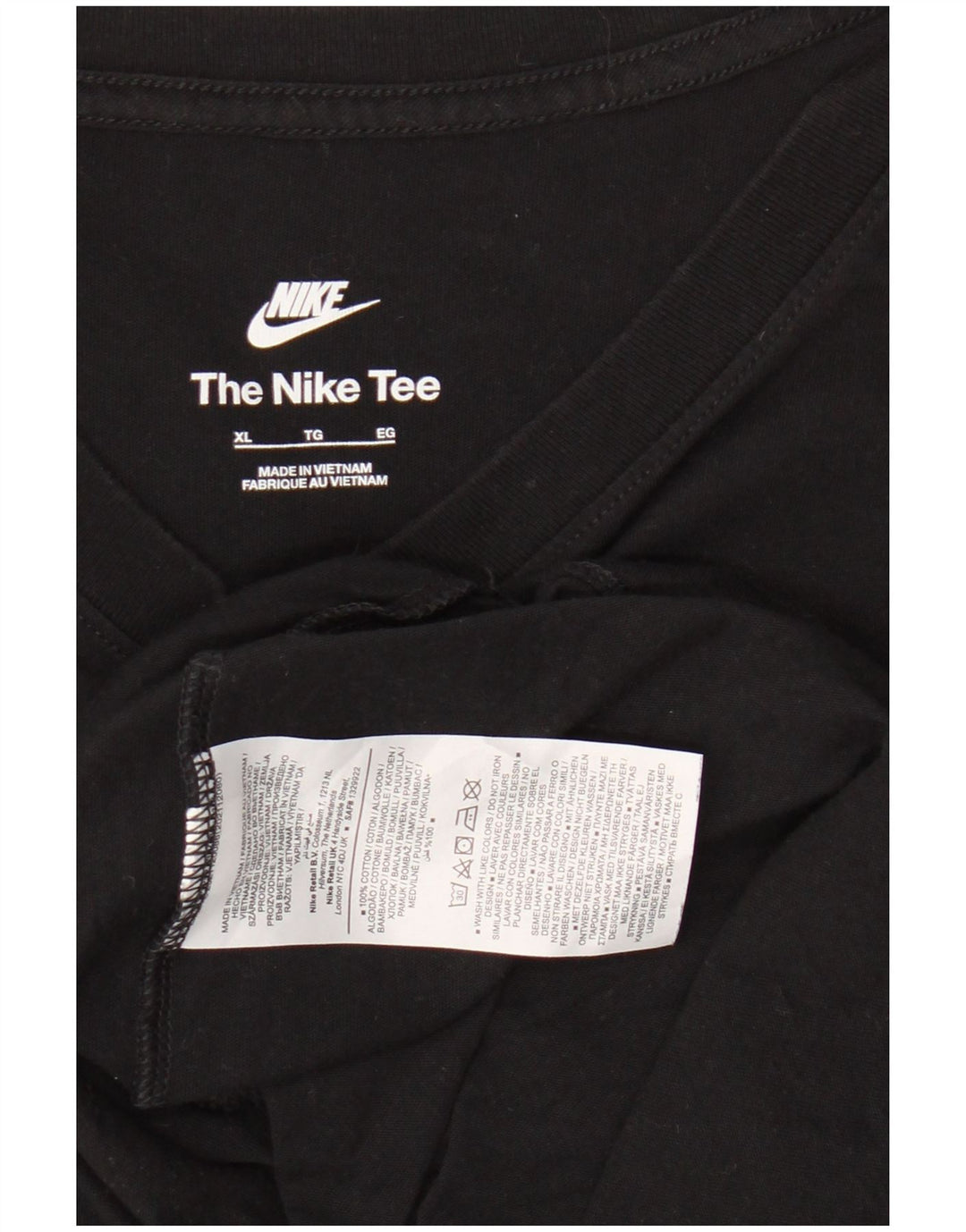 Ανδρικό T-Shirt NIKE Top XL Μαύρο βαμβακερό