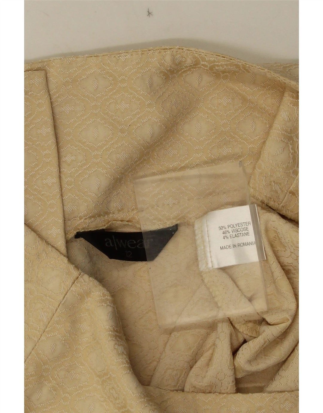 Awear Γυναικεία φούστα A-Line UK 12 Medium W30 Beige Geometric Polyester