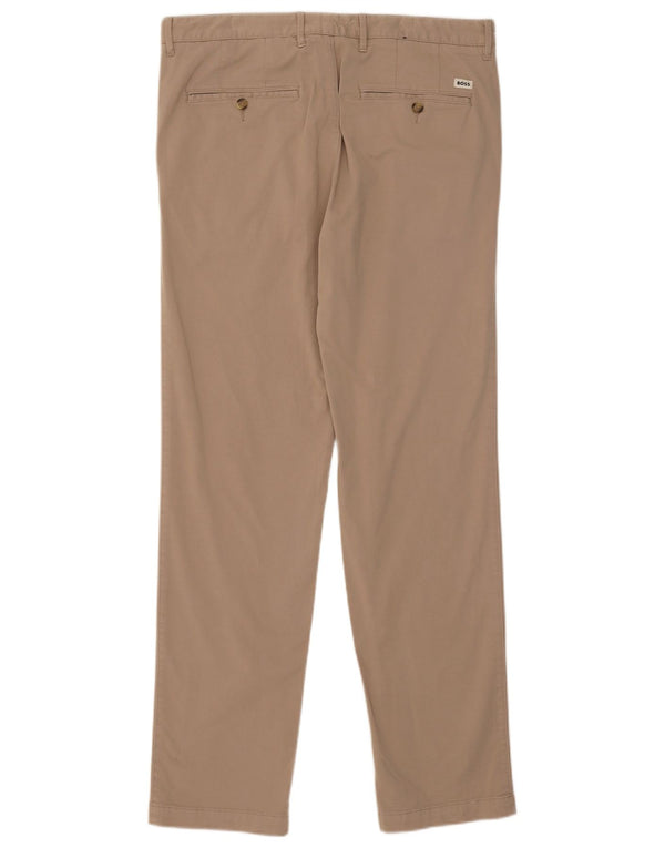 Ανδρικό παντελόνι Chino Hugo Boss Slim EU 48 Medium W32 L33 Beige βαμβακερό