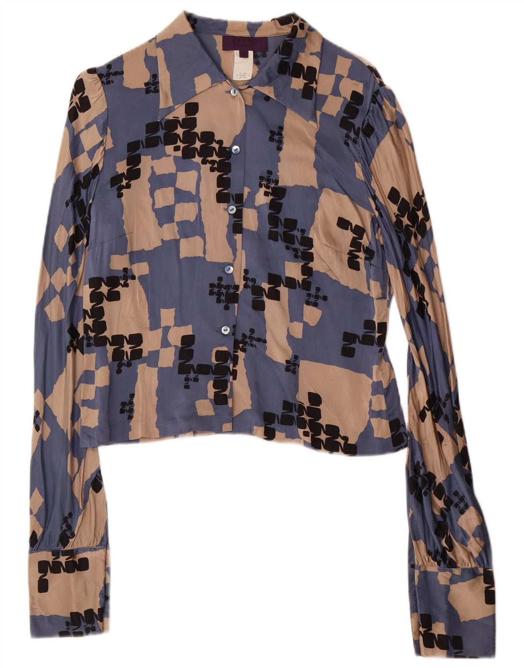 LES COPAINS Γυναικείο Σετ Φούστας 2 τεμαχίων IT 42 Medium W28 Μπλε γεωμετρικό μεταξωτό