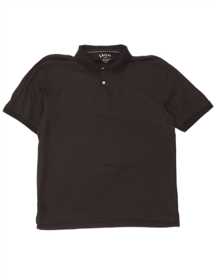 Izod Ανδρικό πουκάμισο Polo XL Μαύρο βαμβακερό