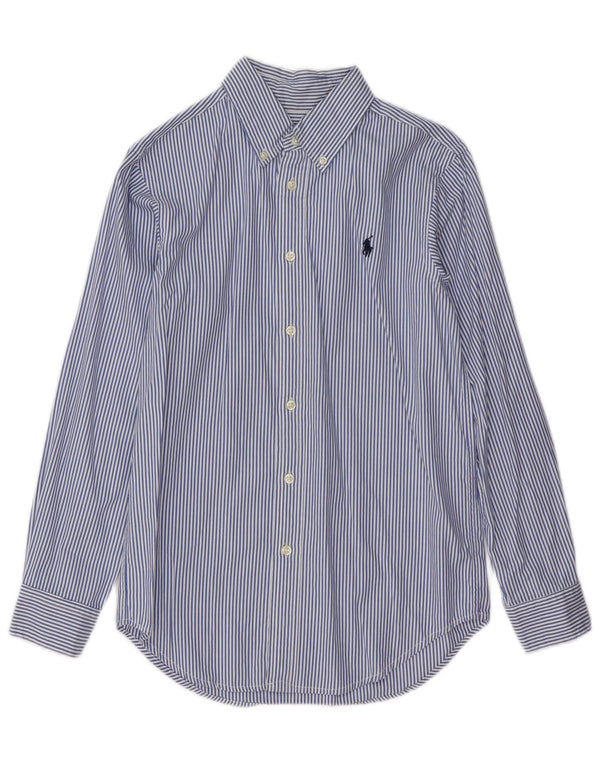 RALPH LAUREN Boys Shirt 13-14 Years Blue Pinstripe Cotton
