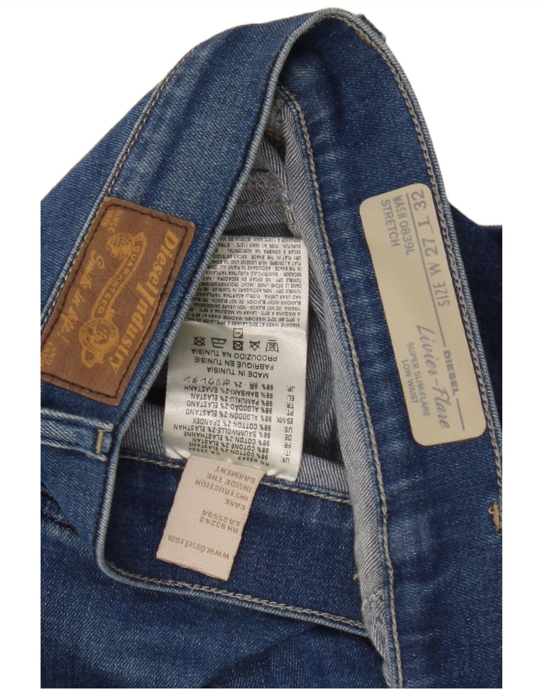 Γυναικεία DIESEL Livier-flare Low Waist Super Slim Flared Jeans W27 L32 Blue