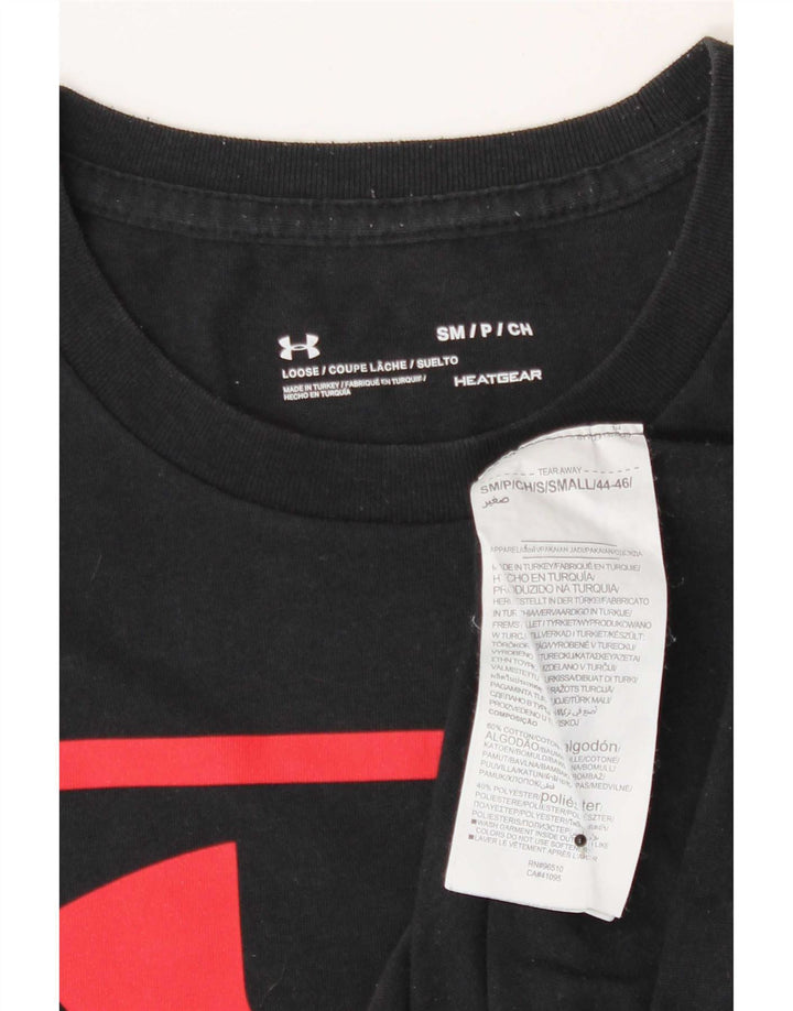 Under Armour Ανδρικό γραφικό T-Shirt Top Μικρό μαύρο βαμβακερό