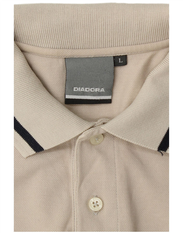 DIADORA Ανδρικό πουκάμισο Polo μεγάλο λευκό βαμβακερό