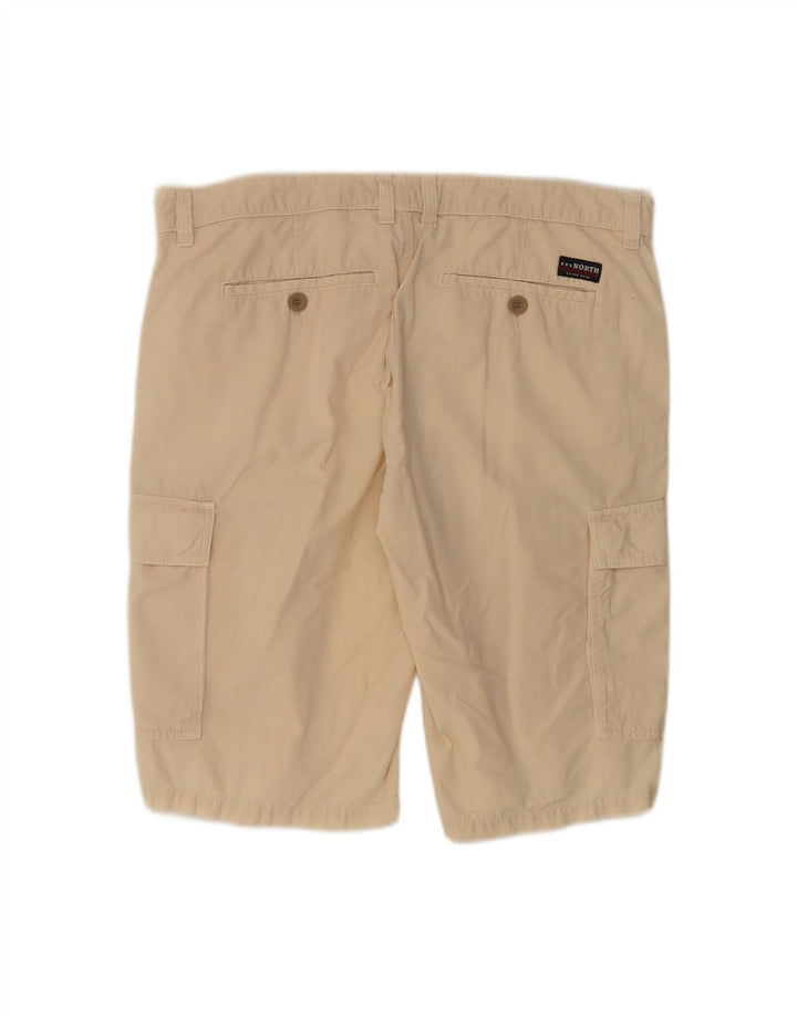 NORTH SAILS Mens Cargo Shorts IT 56 3XL W38 Beige Cotton