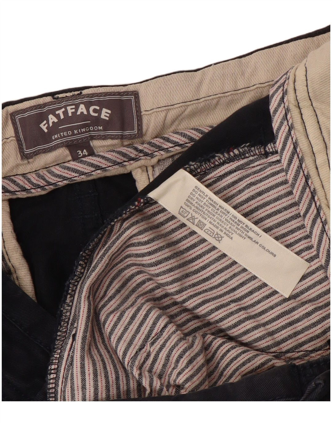 Ανδρικό σορτς Chino Face Fat Face W34 Μεγάλο Βαμβακερό Navy Blue