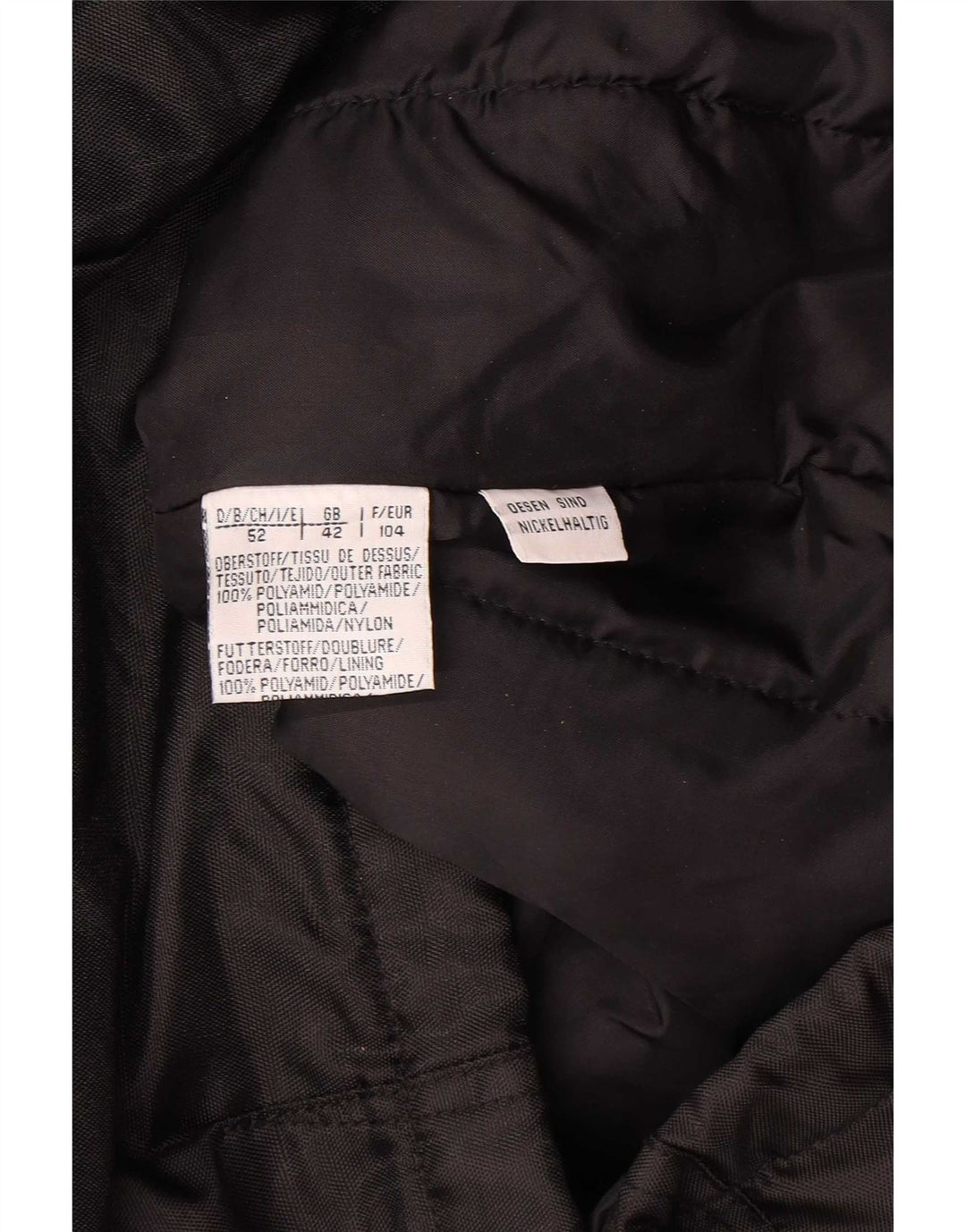 Vintage Ανδρικό μπουφάν με κουκούλα UK 42 XL Μαύρο Πολυαμίδιο