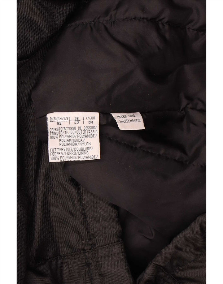 Vintage Ανδρικό μπουφάν με κουκούλα UK 42 XL Μαύρο Πολυαμίδιο