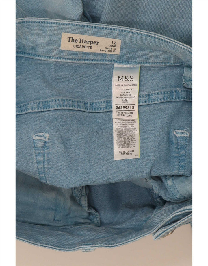 Marks & Spencer Γυναικεία Straight Jeans UK 12 Medium W30 L27 Turquoise