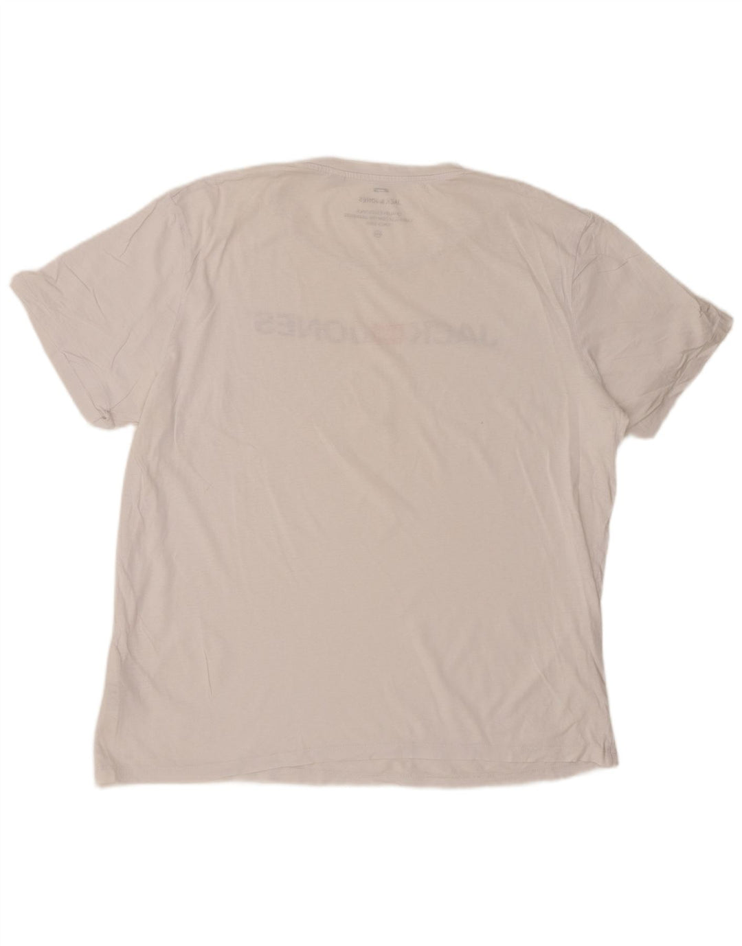 JACK & JONES Ανδρικό γραφικό T-Shirt Top 2XL Λευκό βαμβακερό