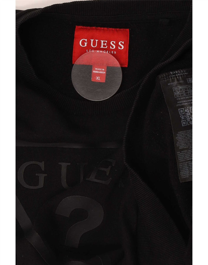 Ανδρικό γραφικό φούτερ Guess Jumper XL Μαύρο βαμβακερό