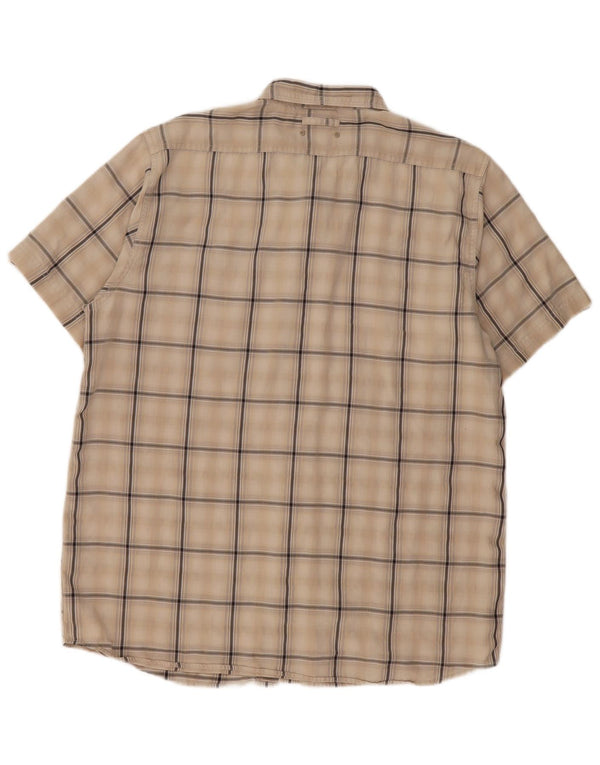 Ανδρικό κοντομάνικο πουκάμισο North Face XL Beige Check Polyester