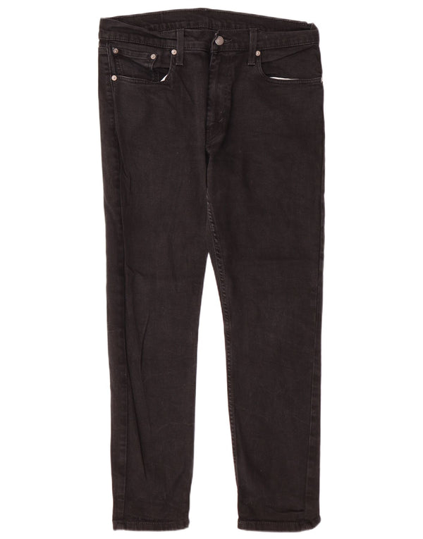 LEVI'S Mens 512 Slim Tapered Jeans W33 L27 Μαύρο βαμβακερό