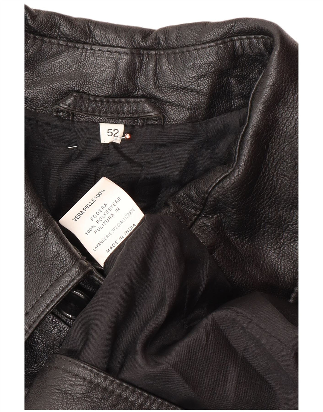 VINTAGE Ανδρικό Δερμάτινο Παλτό IT 52 XL Μαύρο Δερμάτινο