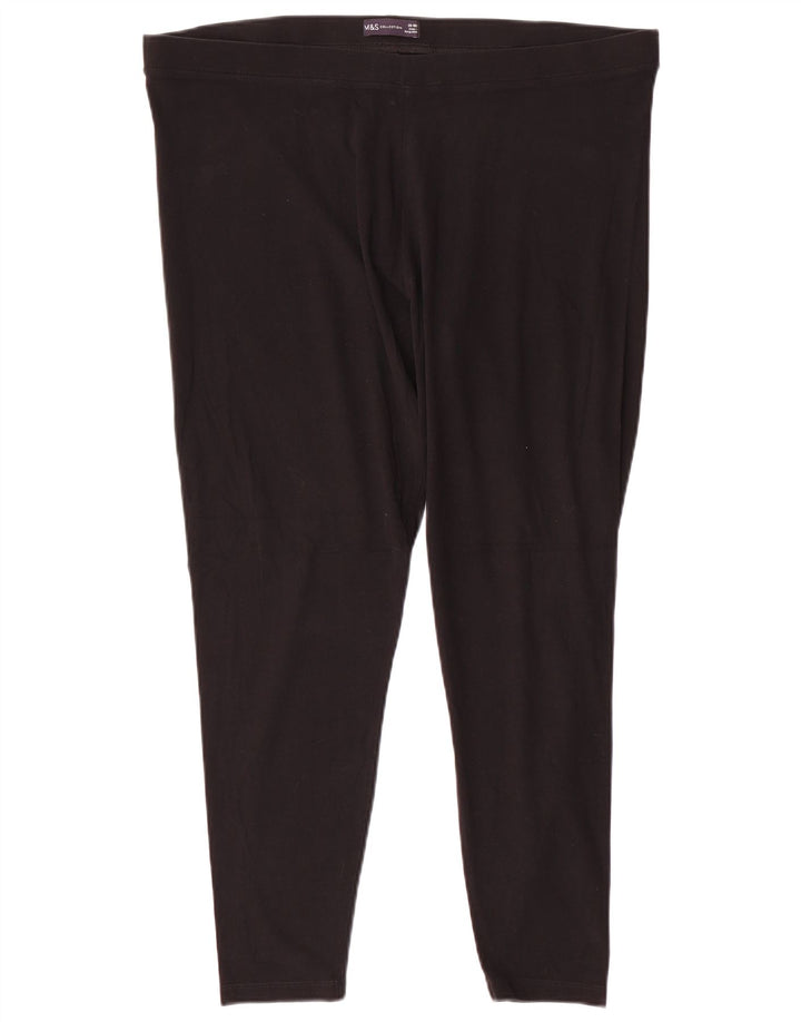 Marks & Spencer Γυναικείο Κολάν UK 20 2XL Μαύρο βαμβακερό