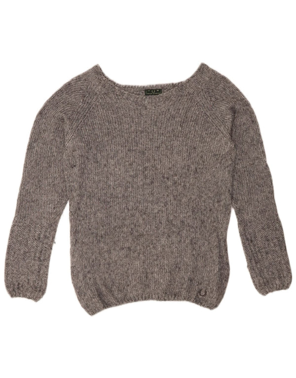 FRED PERRY Γυναικείο πουλόβερ με λαιμόκαυστο UK 14 Medium Grey Flecked