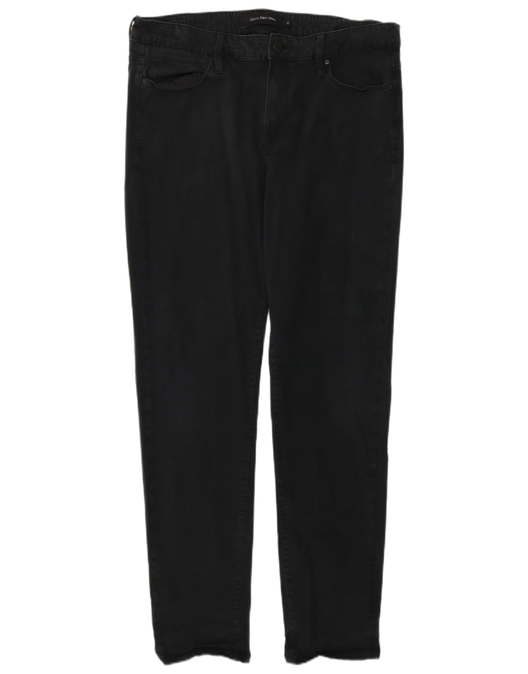 CALVIN KLEIN Γυναικείο Slim Jeans US 14 XL W34 L32 Μαύρο βαμβακερό