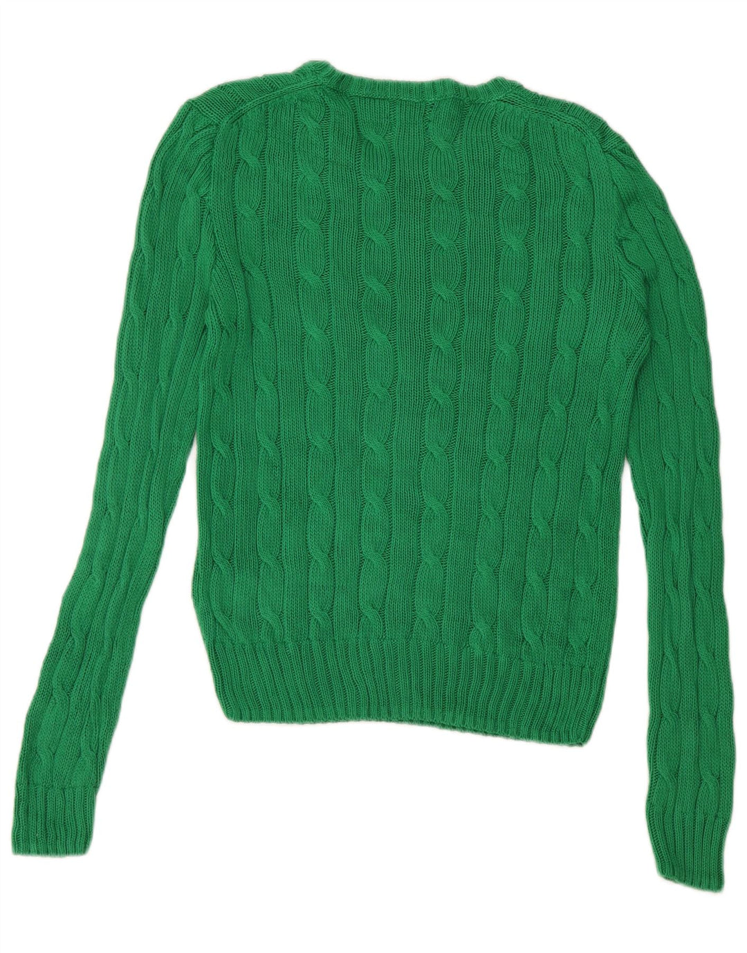 Γυναικείο πουλόβερ POLO RALPH LAUREN Crew Neck Jumper UK 10 Small Green Cotton