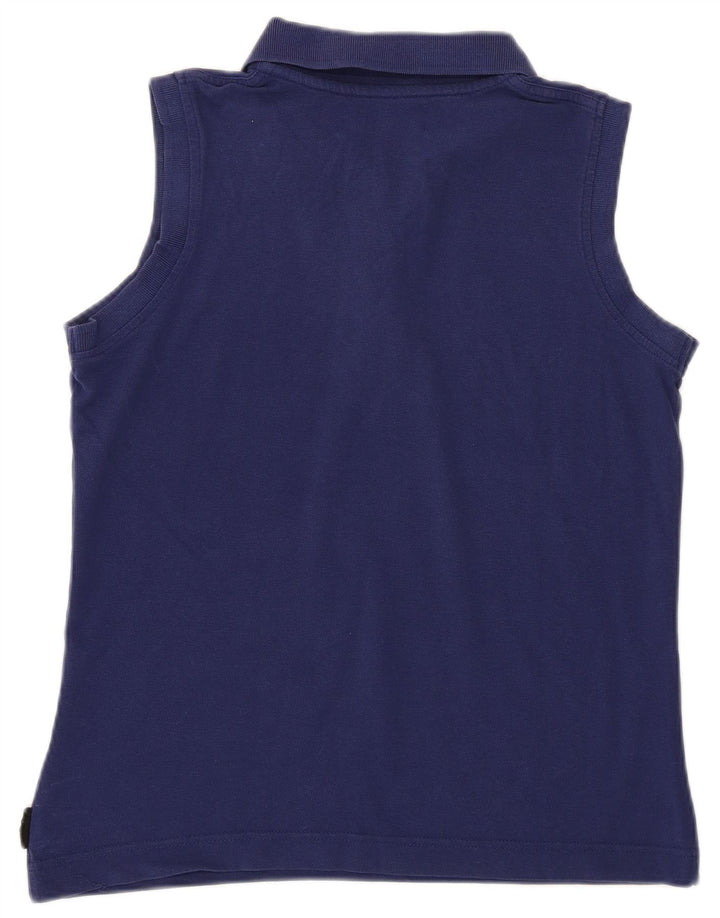 Kappa γυναικείο αμάνικο μπλουζάκι πόλο UK 12 Medium Navy Blue