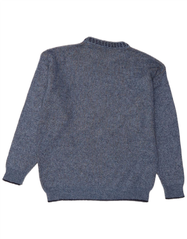 Ανδρικό πουλόβερ St Michael Crew Neck Jumper Μικρό Μπλε Γεωμετρικό Ακρυλικό