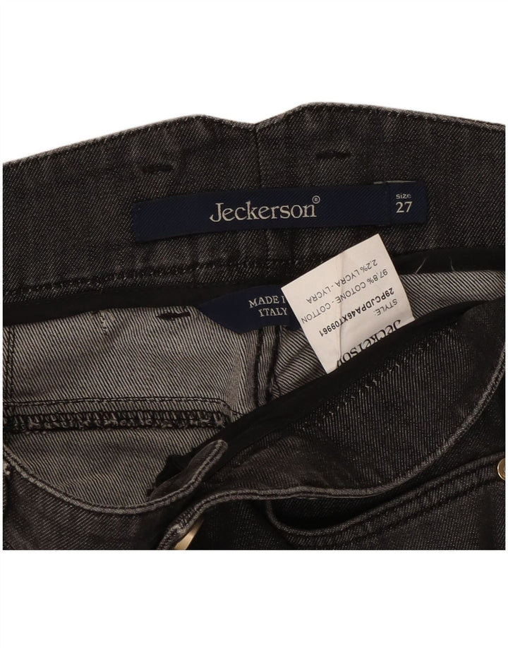 Jeckerson Γυναικείο Slim Jeans W27 L29 Μαύρο βαμβακερό