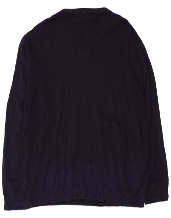 PIERRE CARDIN Ανδρικό πουλόβερ με λαιμόκοψη 2XL μπλε ακρυλικό