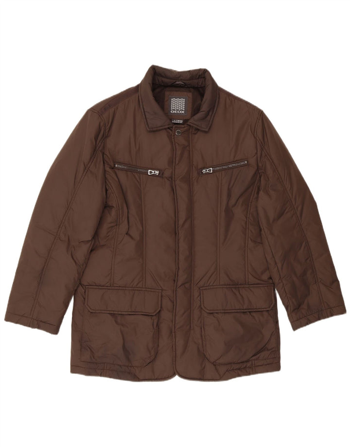 Ανδρικό μπουφάν Geox Regular Fit padded UK 38 Medium Brown
