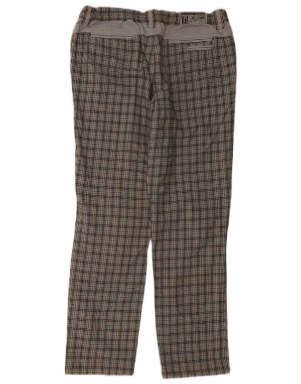 Think Pink Ανδρικό ίσιο παντελόνι Chino Large W36 L32 Grey Check