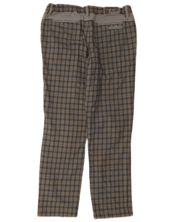 Think Pink Ανδρικό ίσιο παντελόνι Chino Large W36 L32 Grey Check