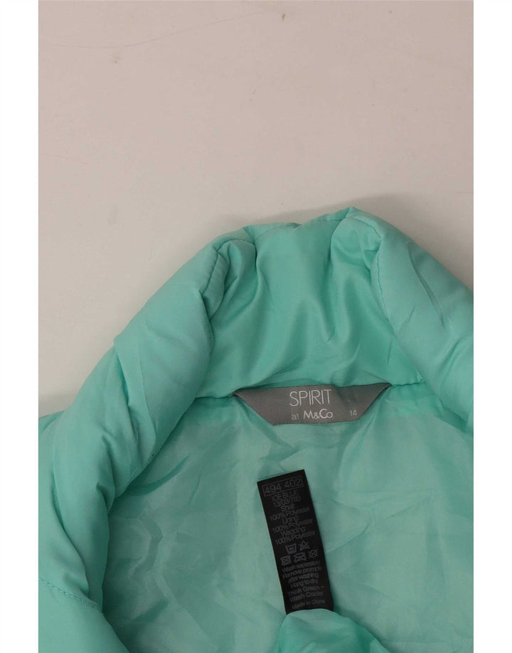 M&Co Γυναικείο padded Gilet UK 14 Large Turquoise Polyester