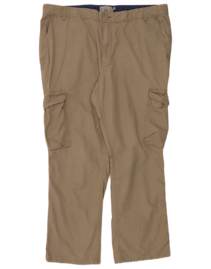 Marks & Spencer Ανδρικό παντελόνι Cargo Regular Fit W40 L29 Μπεζ βαμβακερό