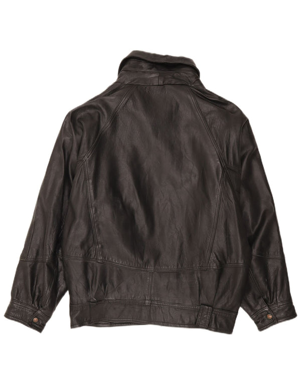 Vintage Ανδρικό Δερμάτινο Μπουφάν UK 42 XL Μαύρο Δερμάτινο
