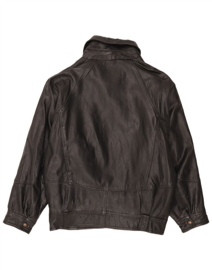 Vintage Ανδρικό Δερμάτινο Μπουφάν UK 42 XL Μαύρο Δερμάτινο